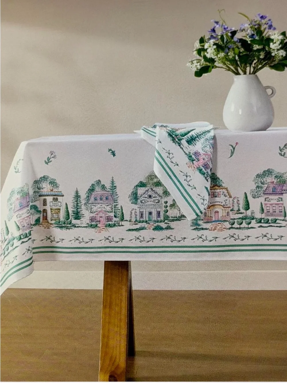 Lenox Spice Village White Tablecloth